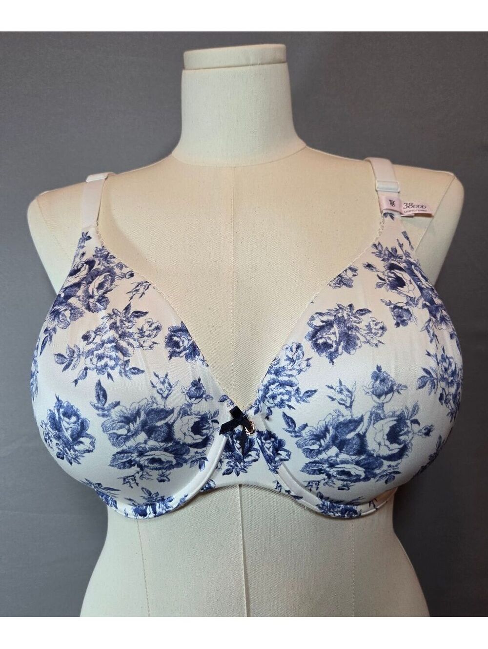 Body by Victoria 38DDD Ballad Blue Floral Lightly Lined Demi Bra NWT